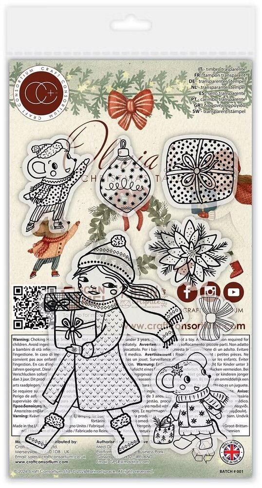 Craft Consortium Olivia's Christmas Tale A6 Clear Stamps Presents (CCSTMP105) Craft Consortium Olivia's Christmas Tale A6 Clear Stamps Presents (CCSTMP105)
