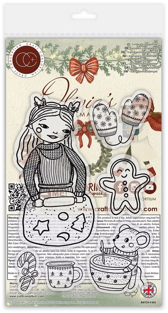 Craft Consortium Olivia's Christmas Tale A6 Clear Stamps Baking (CCSTMP104) Craft Consortium Olivia's Christmas Tale A6 Clear Stamps Baking (CCSTMP104)