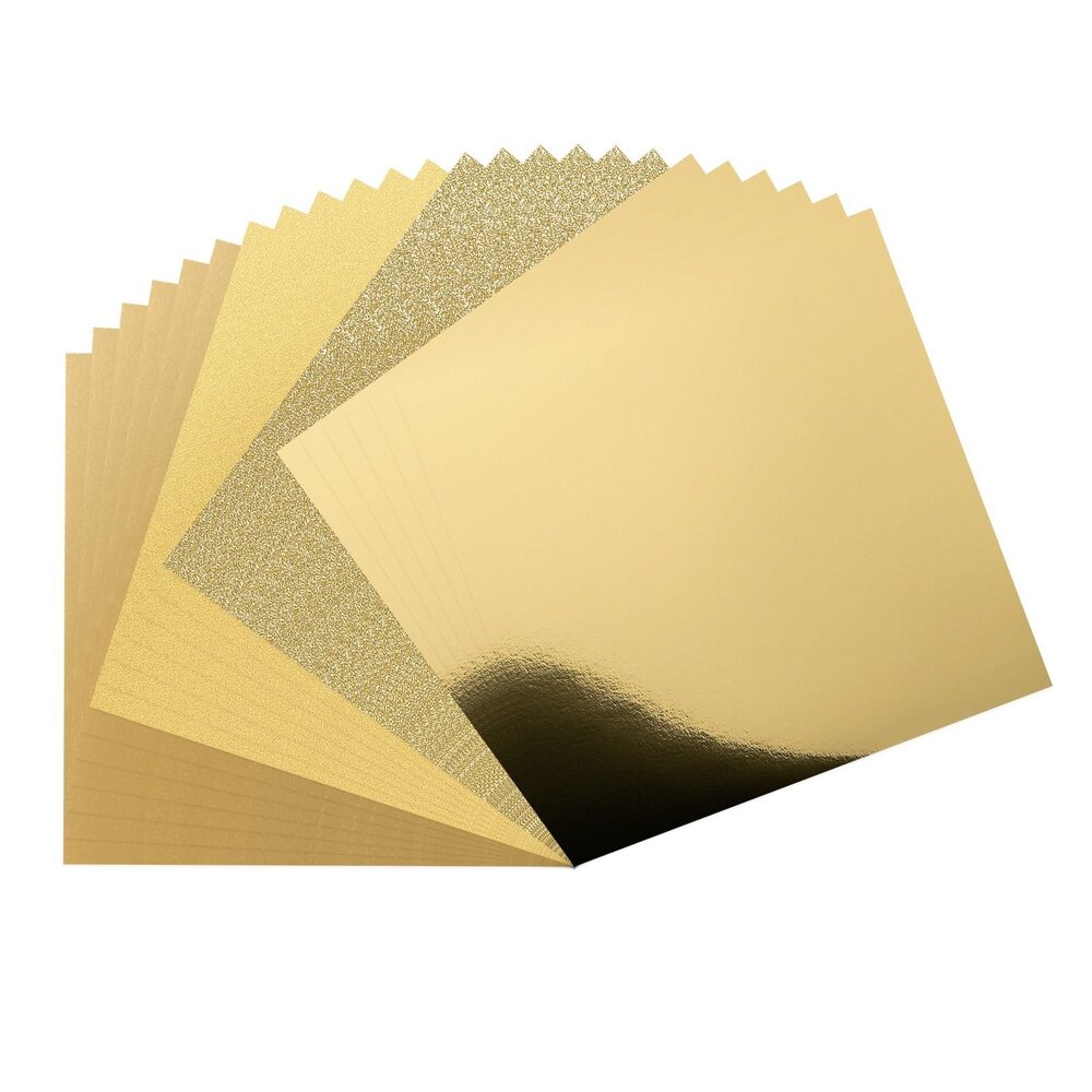 Vaessen Creative Luxury Gold 12x12 Inch Cardstock Paper (2932-005)