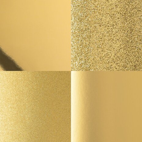 Vaessen Creative Luxury Gold 12x12 Inch Cardstock Paper (2932-005)