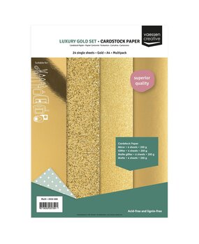 Vaessen Creative Luxury Gold A4 Cardstock Paper (2932-006) Vaessen Creative Luxury Gold A4 Cardstock Paper (2932-006)