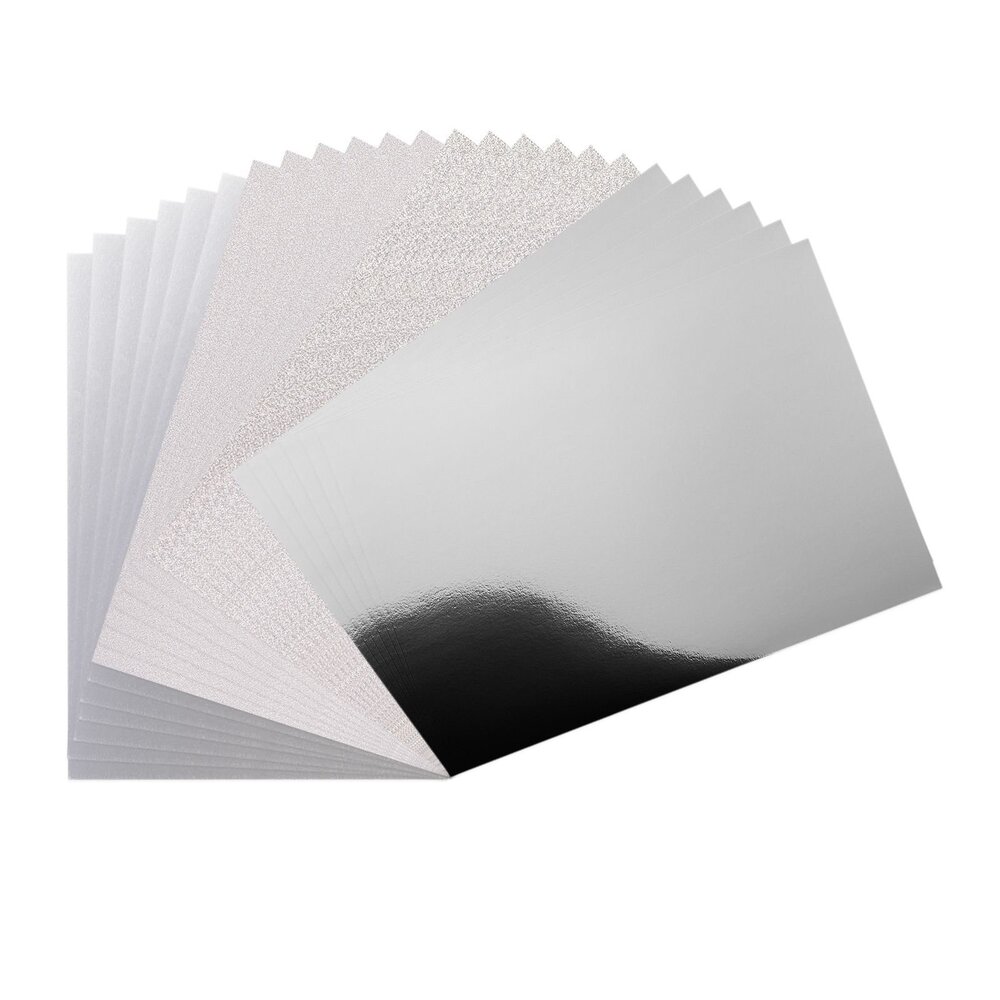Vaessen Creative Luxury Silver A4 Cardstock Paper (2932-008) Vaessen Creative Luxury Silver A4 Cardstock Paper (2932-008)