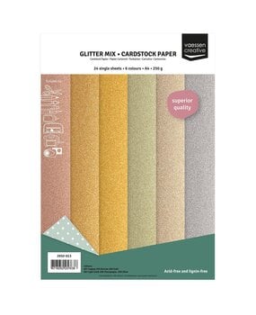 Vaessen Creative Glitter Mix A4 Cardstock Paper (2932-013) Vaessen Creative Glitter Mix A4 Cardstock Paper (2932-013)