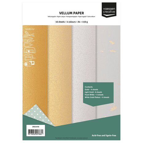 Vaessen Creative A4 Vellum Paper Assorti (2932-010) Vaessen Creative A4 Vellum Paper Assorti (2932-010)
