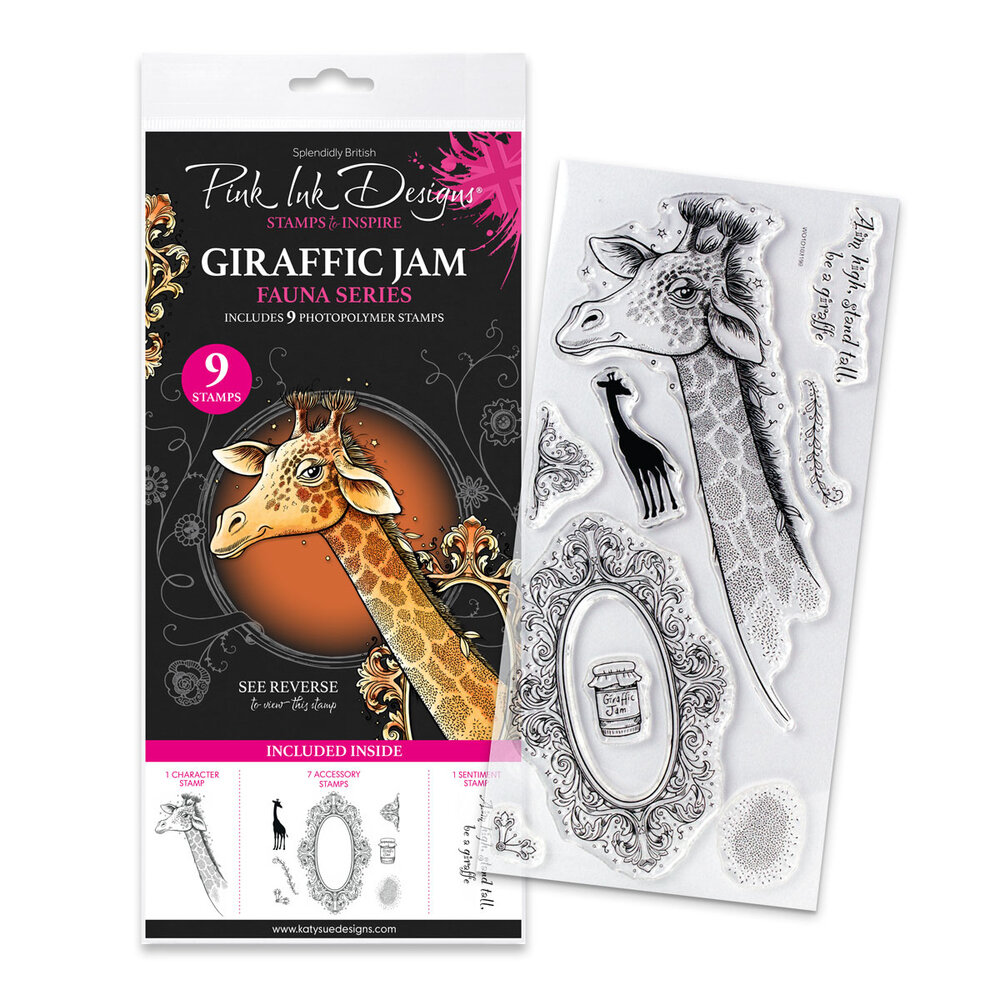 Pink Ink Designs Fauna Series Giraffic Jam Clear Stamps (07-0001-PI)