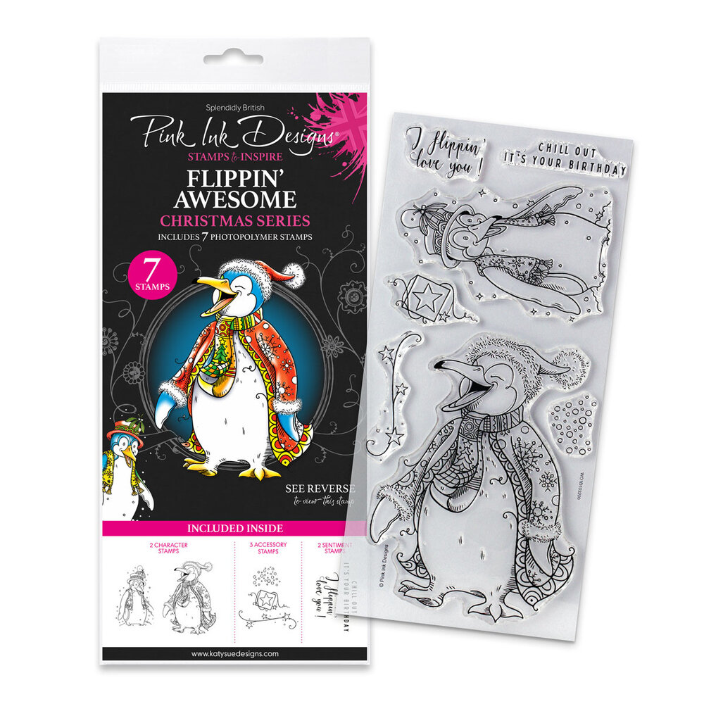 Pink Ink Designs Christmas Series Flippin' Awesome Clear Stamps (07-0008-PI) Pink Ink Designs Christmas Series Flippin' Awesome Clear Stamps (07-0008-PI)