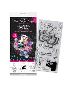 Pink Ink Designs Fauna Series Miranda Panda Clear Stamps (07-0009-PI)