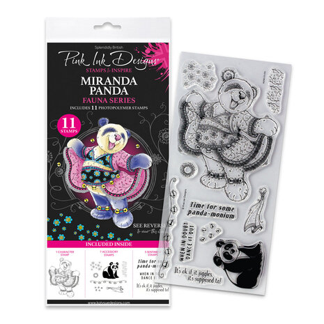 Pink Ink Designs Fauna Series Miranda Panda Clear Stamps (07-0009-PI)