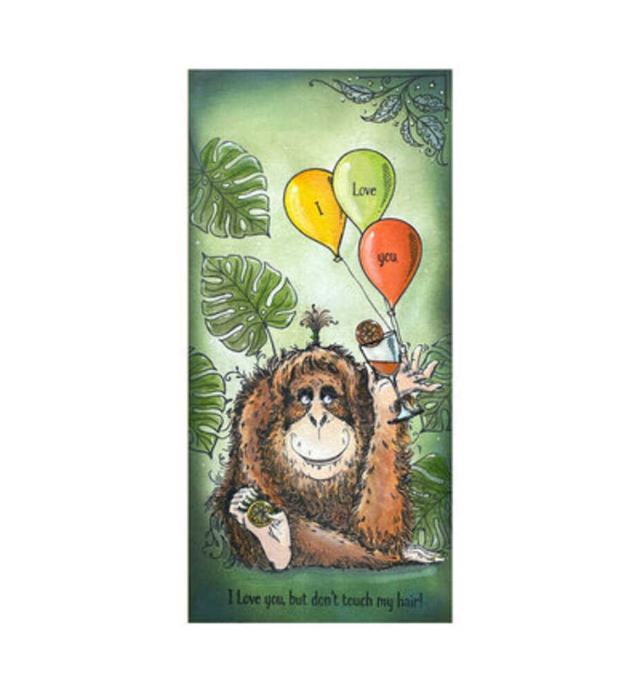 Pink Ink Designs Fauna Series Orangutangle Orangutan Clear Stamps (07-0017-PI)