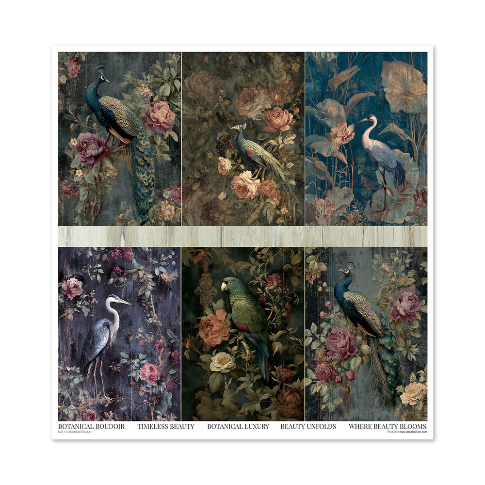 ITD Collection Botanical Boudoir 12x12 Inch Paper Pad (SLS 112)