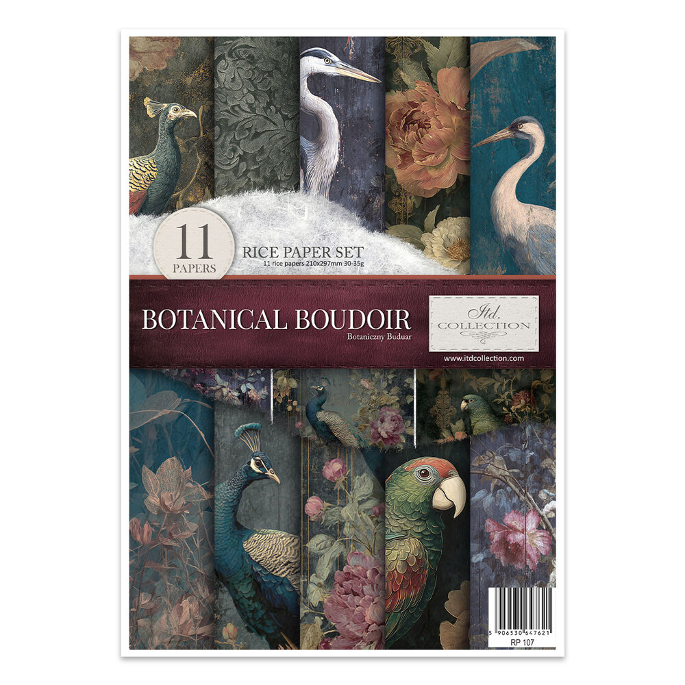 ITD Collection Botanical Boudoir A4 Rice Paper Set (RP 107) ITD Collection Botanical Boudoir A4 Rice Paper Set (RP 107)