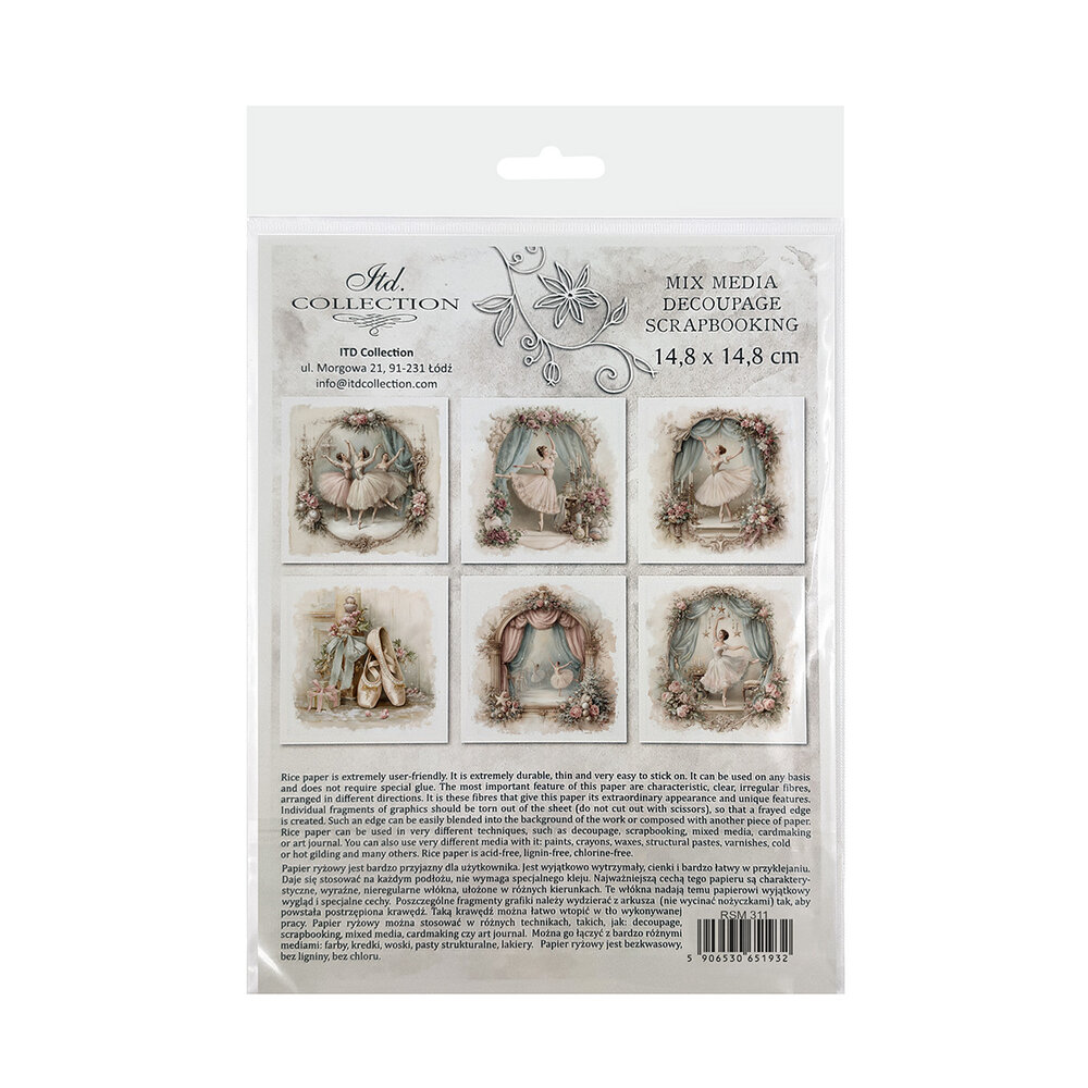 ITD Collection 6x6 Inch Rice Paper Set (RSM 311)