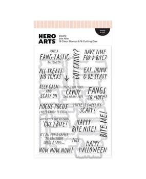 Hero Arts PRE-ORDER Spooky Smiles Stamps & Dies Bite Nite (DC373)