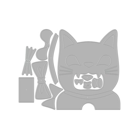 Hero Arts PRE-ORDER Spooky Smiles Die Set Big Mouth Cat (DF324)