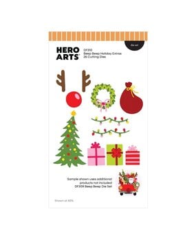Hero Arts PRE-ORDER Whimsical Wheels Die Set Beep Beep Holiday Extras (DF310)