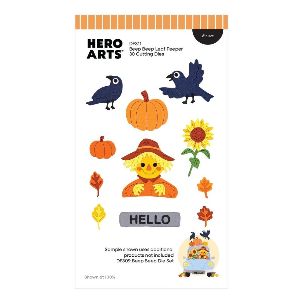 Hero Arts PRE-ORDER Whimsical Wheels Die Set Beep Beep Leaf Peeper (DF311)