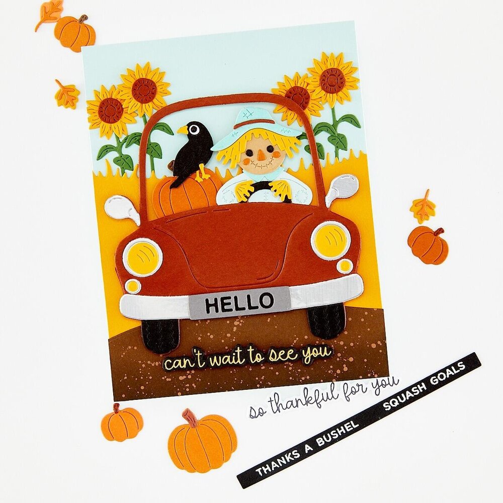 Hero Arts PRE-ORDER Whimsical Wheels Die Set Beep Beep Leaf Peeper (DF311)