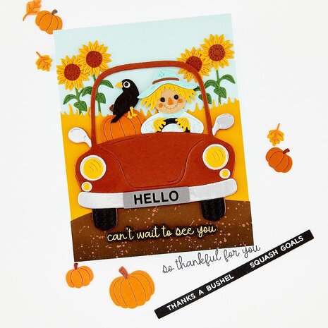 Hero Arts PRE-ORDER Whimsical Wheels Die Set Beep Beep Leaf Peeper (DF311)