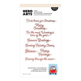 Hero Arts PRE-ORDER Whimsical Wheels Winter Words Hot Foil Plate & Die Set (HC110)