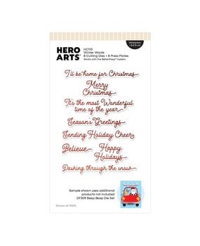 Hero Arts PRE-ORDER Whimsical Wheels Winter Words Hot Foil Plate & Die Set (HC110) Hero Arts PRE-ORDER Whimsical Wheels Winter Words Hot Foil Plate & Die Set (HC110)