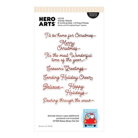Hero Arts PRE-ORDER Whimsical Wheels Winter Words Hot Foil Plate & Die Set (HC110) Hero Arts PRE-ORDER Whimsical Wheels Winter Words Hot Foil Plate & Die Set (HC110)