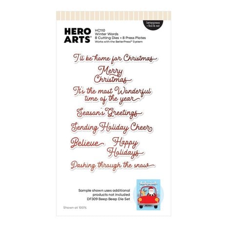 Hero Arts Whimsical Wheels Winter Words Hot Foil Plate & Die Set (HC110) Hero Arts Whimsical Wheels Winter Words Hot Foil Plate & Die Set (HC110)