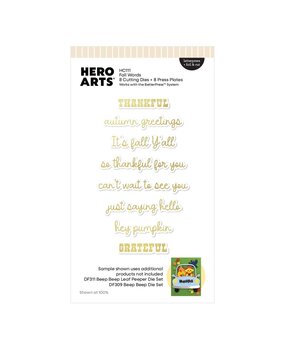 Hero Arts Whimsical Wheels Fall Words Hot Foil Plate & Die Set (HC111)