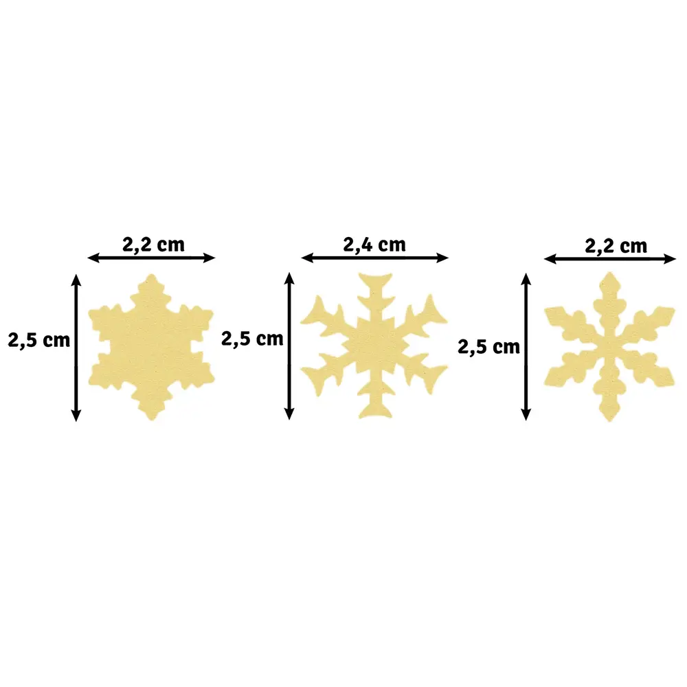 Vaessen Creative Figuurpons Set Sneeuwvlokken (3pcs) (2137-141)
