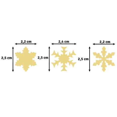 Vaessen Creative Figuurpons Set Sneeuwvlokken (3pcs) (2137-141)