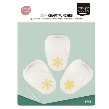 Vaessen Creative Figuurpons Set Sneeuwvlokken (3pcs) (2137-141)