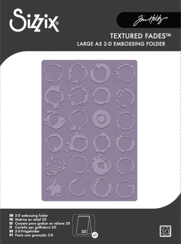 Sizzix 2D Texture Fades A5 Embossing Folder Large Vault Ringer by Tim Holtz (667239) Sizzix 2D Texture Fades A5 Embossing Folder Large Vault Ringer by Tim Holtz (667239)