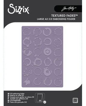 Sizzix 2D Texture Fades A5 Embossing Folder Large Vault Ringer by Tim Holtz (667239) Sizzix 2D Texture Fades A5 Embossing Folder Large Vault Ringer by Tim Holtz (667239)