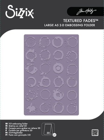 Sizzix 2D Texture Fades A5 Embossing Folder Large Vault Ringer by Tim Holtz (667239) Sizzix 2D Texture Fades A5 Embossing Folder Large Vault Ringer by Tim Holtz (667239)