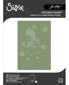 Sizzix 2D Texture Fades A5 Embossing Folder Vault Ink Splats by Tim Holtz (667246) Sizzix 2D Texture Fades A5 Embossing Folder Vault Ink Splats by Tim Holtz (667246)