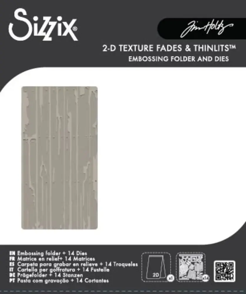 Sizzix 2D Texture Fades with Thinlits Die Vault Side-Order Laboratory (1+14pcs) by Tim Holtz (666911) Sizzix 2D Texture Fades with Thinlits Die Vault Side-Order Laboratory (1+14pcs) by Tim Holtz (666911)