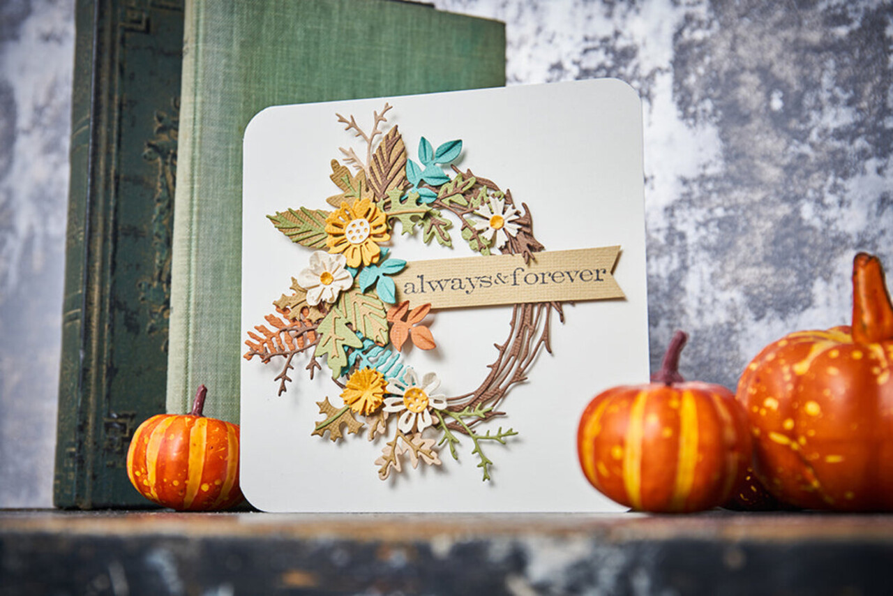 Sizzix Thinlits Die Vault Foliage Wreath (14pcs) by Tim Holtz (666682) Sizzix Thinlits Die Vault Foliage Wreath (14pcs) by Tim Holtz (666682)