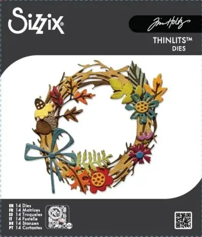 Sizzix Thinlits Die Vault Foliage Wreath (14pcs) by Tim Holtz (666682) Sizzix Thinlits Die Vault Foliage Wreath (14pcs) by Tim Holtz (666682)