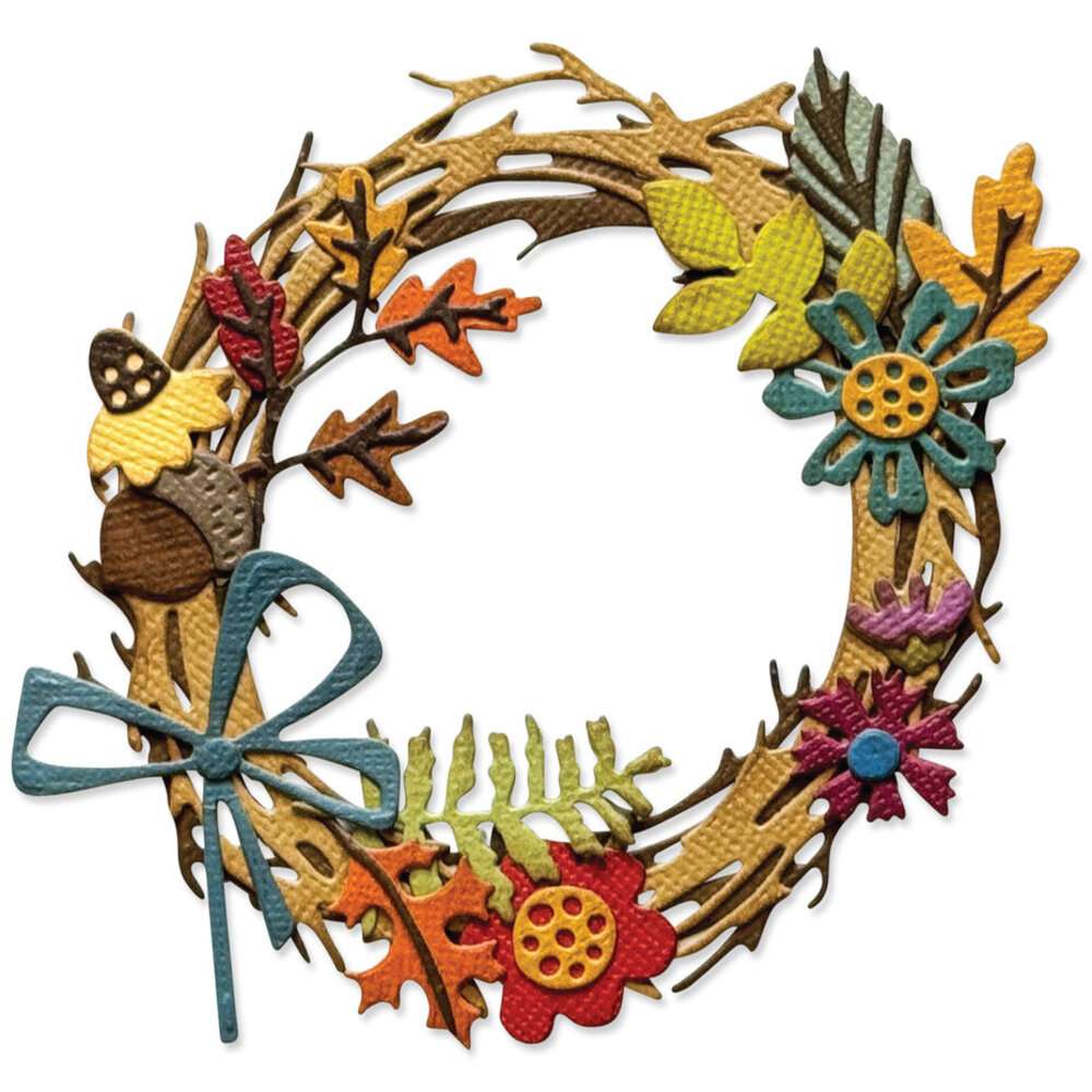 Sizzix Thinlits Die Vault Foliage Wreath (14pcs) by Tim Holtz (666682) Sizzix Thinlits Die Vault Foliage Wreath (14pcs) by Tim Holtz (666682)