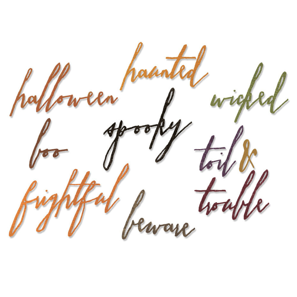 Sizzix Thinlits Die Classic Halloween Handwriting (10pcs) by Tim Holtz (660958) Sizzix Thinlits Die Classic Halloween Handwriting (10pcs) by Tim Holtz (660958)