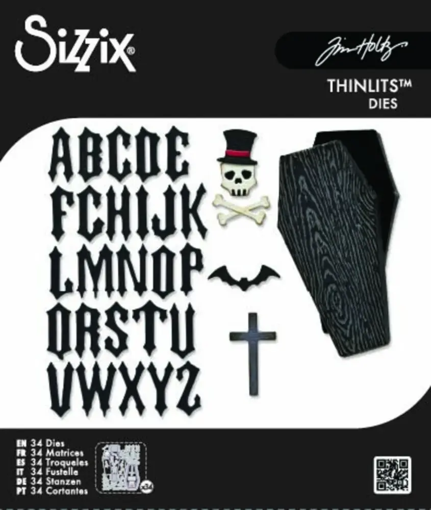 Sizzix Thinlits Die Vault Coffin Box (34pcs) by Tim Holtz (666680) Sizzix Thinlits Die Vault Coffin Box (34pcs) by Tim Holtz (666680)