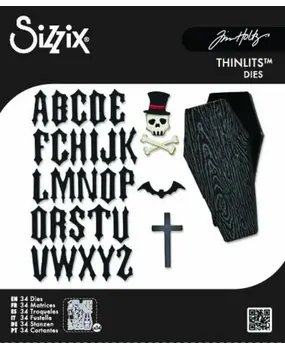 Sizzix Thinlits Die Vault Coffin Box (34pcs) by Tim Holtz (666680) Sizzix Thinlits Die Vault Coffin Box (34pcs) by Tim Holtz (666680)