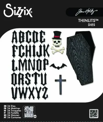 Sizzix Thinlits Die Vault Coffin Box (34pcs) by Tim Holtz (666680) Sizzix Thinlits Die Vault Coffin Box (34pcs) by Tim Holtz (666680)
