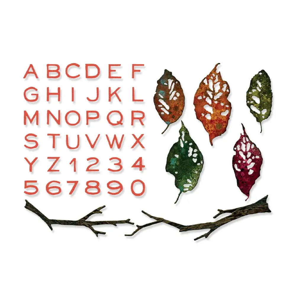Sizzix Thinlits Die Vault Leaves + Sticks (43pcs) by Tim Holtz (666914) Sizzix Thinlits Die Vault Leaves + Sticks (43pcs) by Tim Holtz (666914)