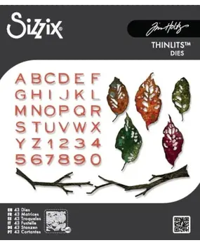 Sizzix Thinlits Die Vault Leaves + Sticks (43pcs) by Tim Holtz (666914) Sizzix Thinlits Die Vault Leaves + Sticks (43pcs) by Tim Holtz (666914)