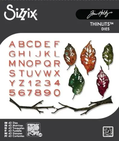 Sizzix Thinlits Die Vault Leaves + Sticks (43pcs) by Tim Holtz (666914) Sizzix Thinlits Die Vault Leaves + Sticks (43pcs) by Tim Holtz (666914)