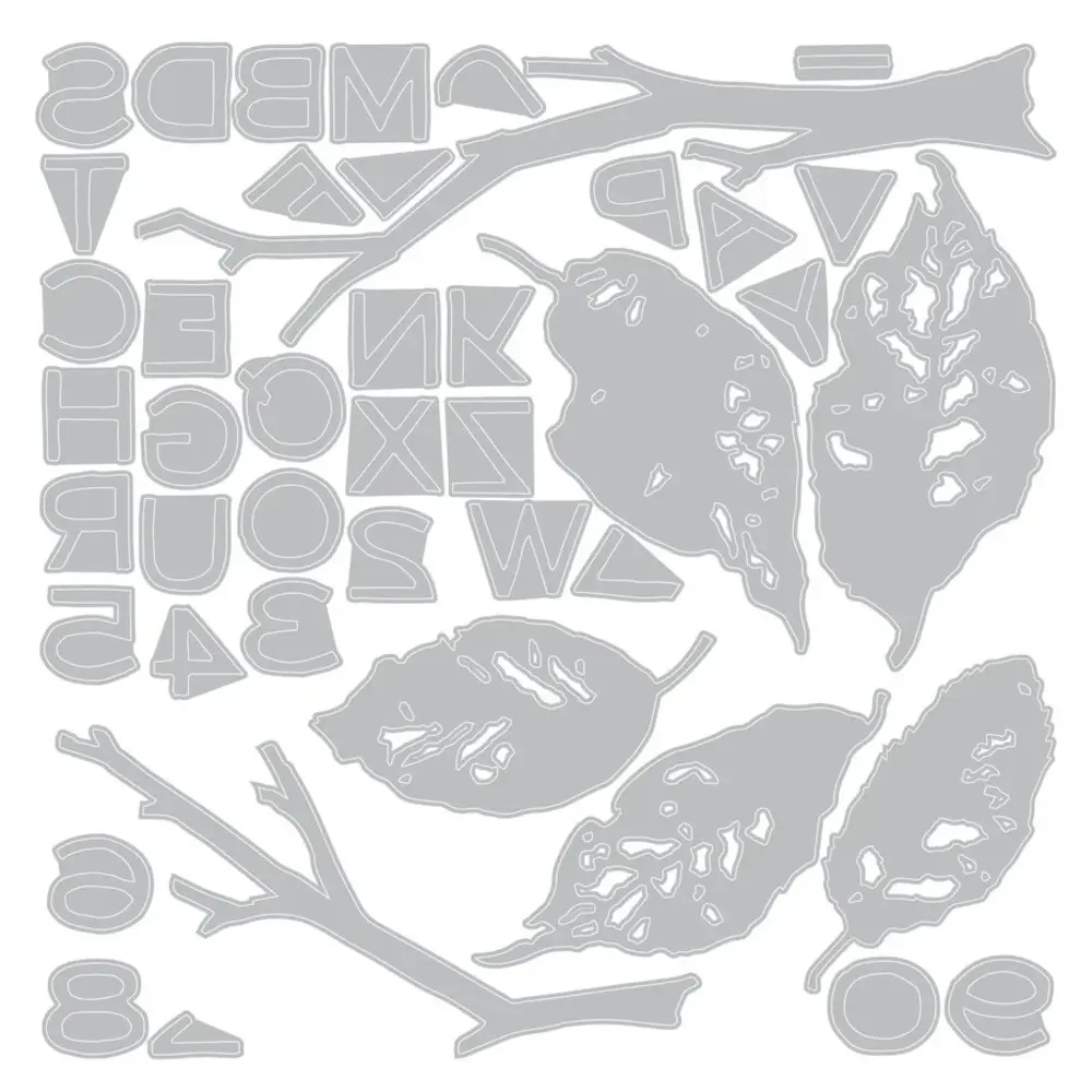 Sizzix Thinlits Die Vault Leaves + Sticks (43pcs) by Tim Holtz (666914) Sizzix Thinlits Die Vault Leaves + Sticks (43pcs) by Tim Holtz (666914)