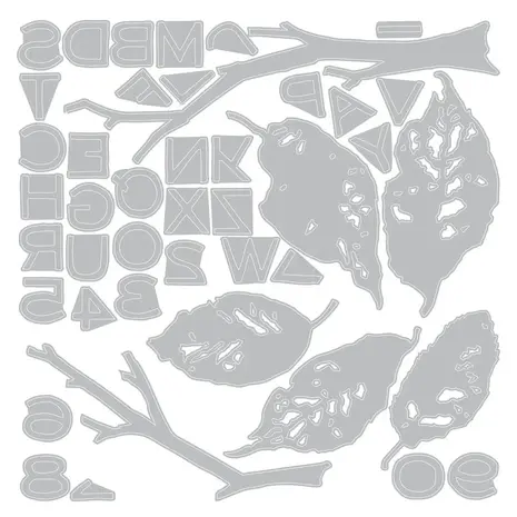 Sizzix Thinlits Die Vault Leaves + Sticks (43pcs) by Tim Holtz (666914) Sizzix Thinlits Die Vault Leaves + Sticks (43pcs) by Tim Holtz (666914)