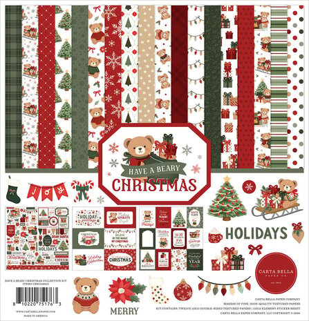 Carta Bella Have A Beary Christmas 12x12 Inch Collection Kit (CBBC518016) Carta Bella Have A Beary Christmas 12x12 Inch Collection Kit (CBBC518016)