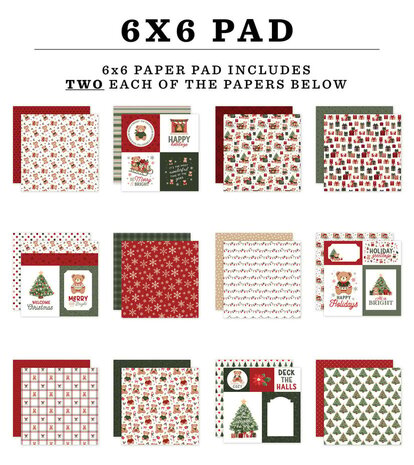Carta Bella Have A Beary Christmas 6x6 Inch Paper Pad (CBBC518023) Carta Bella Have A Beary Christmas 6x6 Inch Paper Pad (CBBC518023)