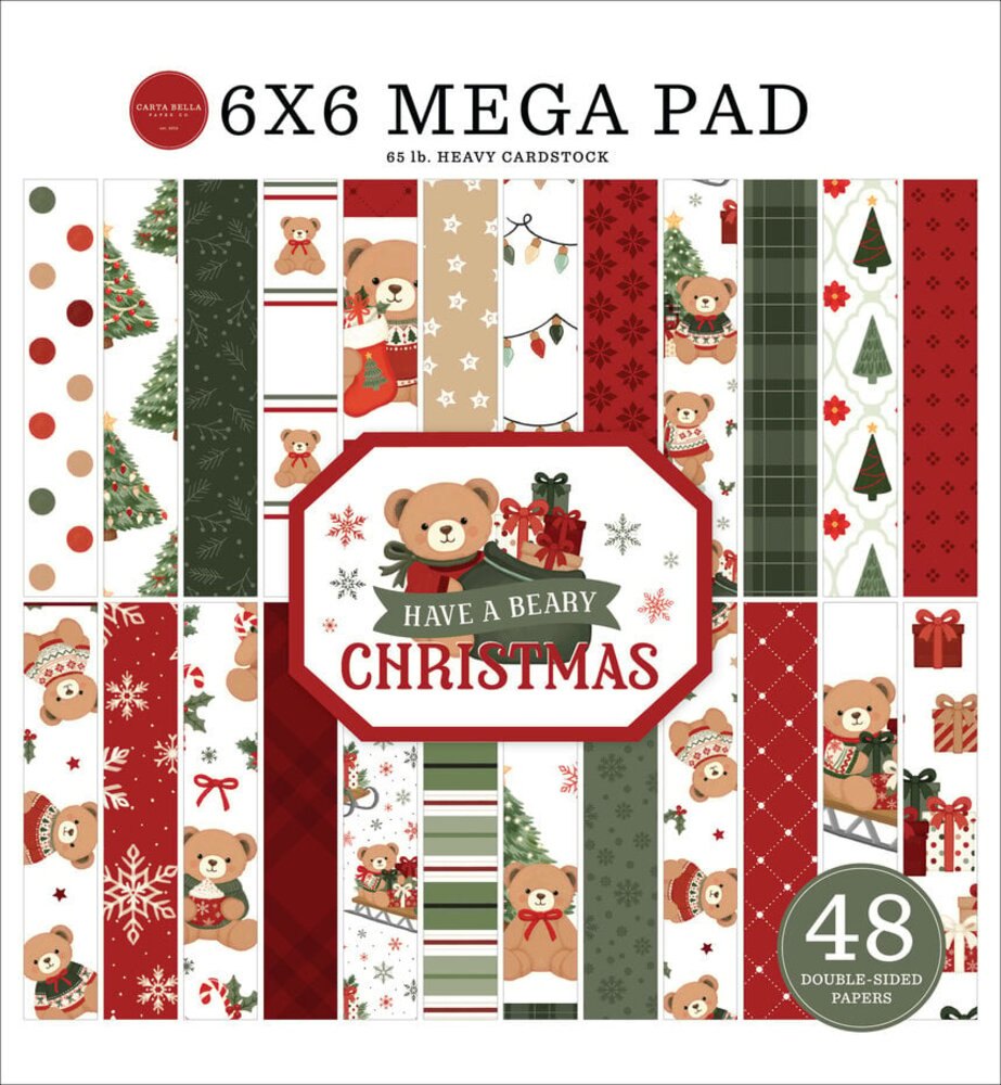 Carta Bella Have A Beary Christmas 6x6 Inch Mega Pad (CBBC518031) Carta Bella Have A Beary Christmas 6x6 Inch Mega Pad (CBBC518031)